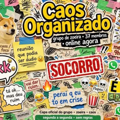 Imagem do grupo de WhatsApp Caos Organizado 😎