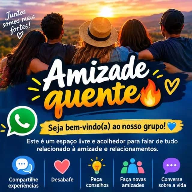 Imagem do grupo de WhatsApp Amizade quente 🔥 - categoria Amizade
