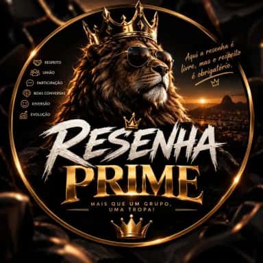 Imagem do grupo de WhatsApp Resenhas prime 👑