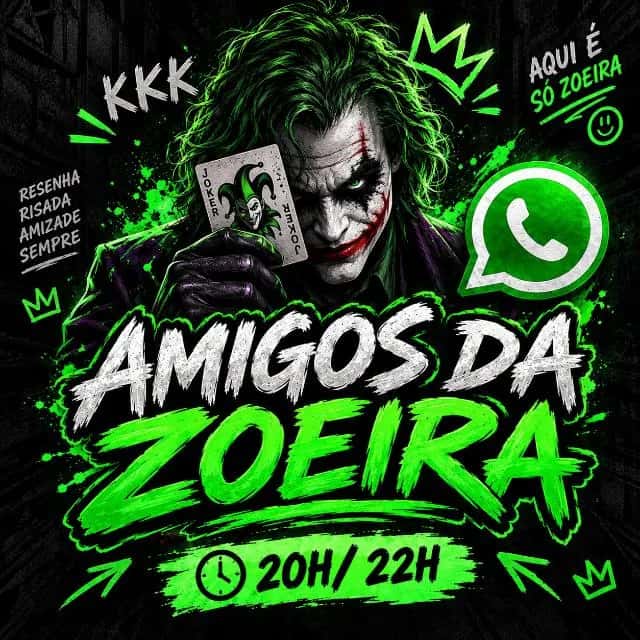 Imagem do grupo de WhatsApp ❿.❶『𝙎𝙆 |🔥• Amigos da zoeira ⏰ 20H/ 22H|• - categoria Amizade