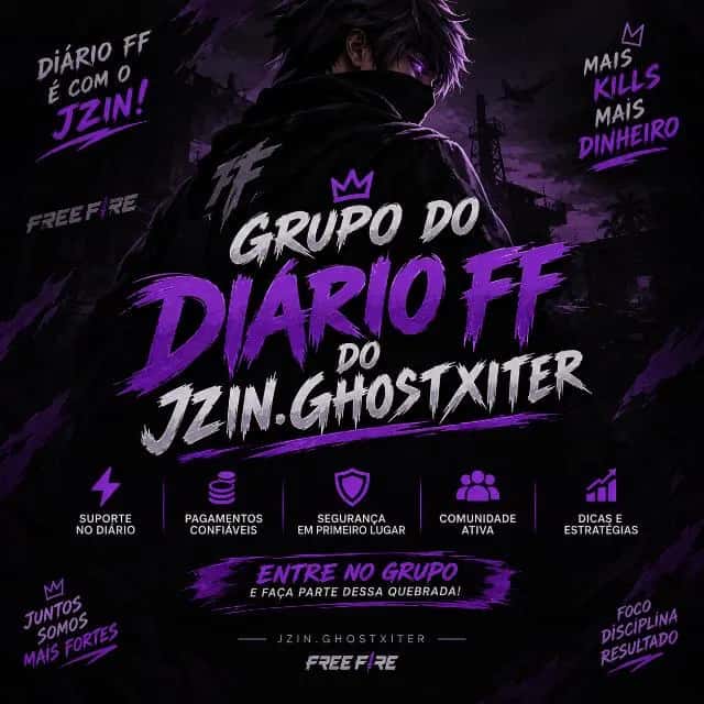 Imagem do grupo de WhatsApp DIÁRIO DO JZIN | JZIN.GHOSTXITER - categoria Games e Jogos